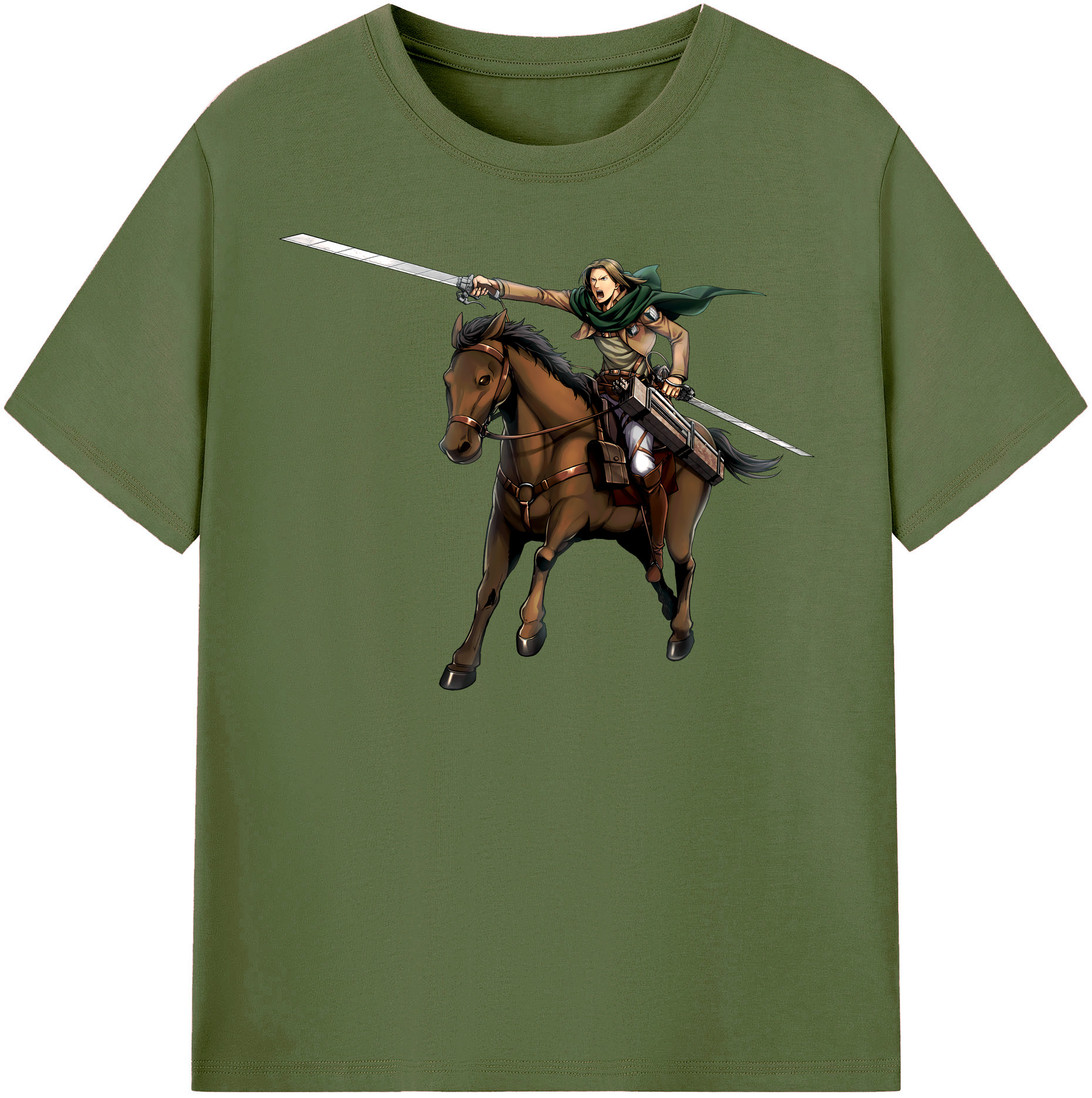 （画像用） 進撃の巨人 Attack on Titan 綿100％半袖Tシャツ（フロントプリント）